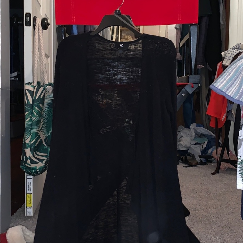 Black long cardigan/ cover up